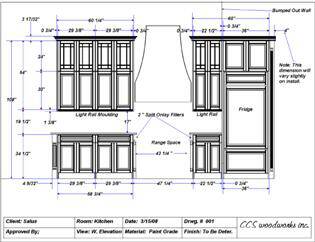 Click Here for an Example of the Line Drawings CCS Woodworks Clients Receive 