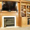 Custom Wall Unit / Fireplace Mantel
Wood Species - Red Oak
Finish - Hand Rubbed Autumn Wiping Stain & Pre-Catalyzed Lacquer Top Coat