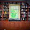 Cherry Built-In Bookcase/Wall Unit & Window Seat